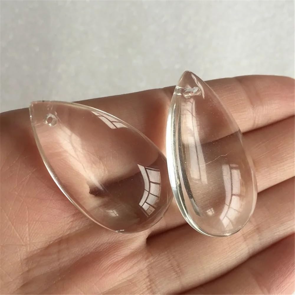 ZTBH 38mm przezroczysty kolor kropla wody kryształ fasetowany luźny wisiorek koraliki (76mm 10pcs)