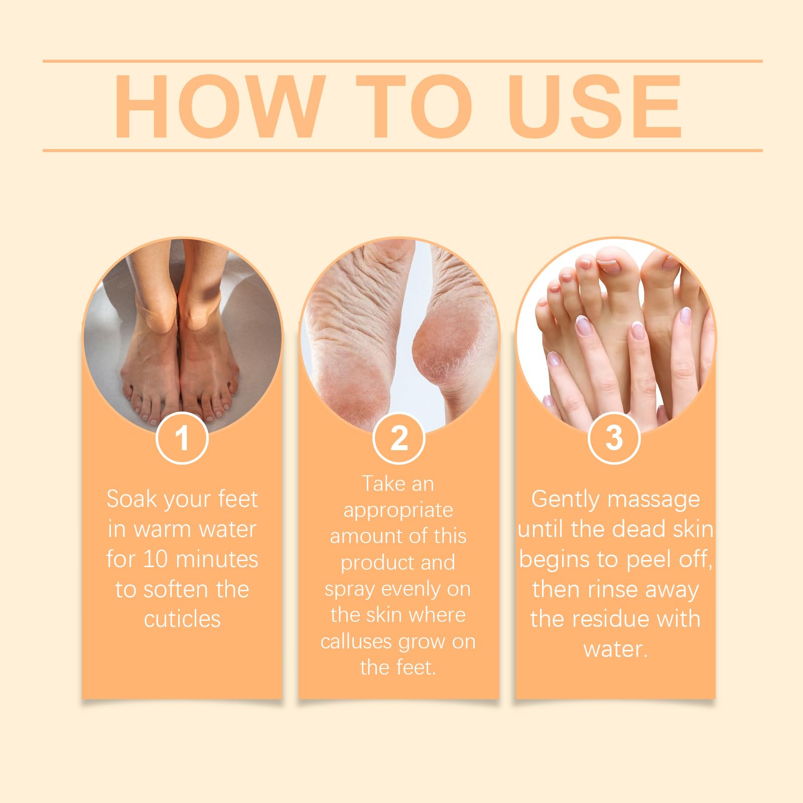 Spray Peeling per Calli e Idratante Nutriente Peel Off - Esfoliante Istantaneo per Piedi