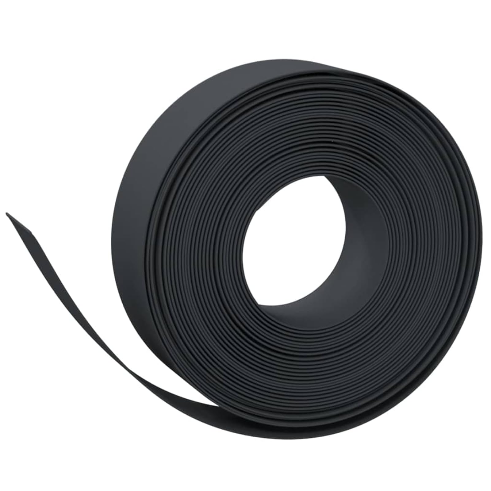 Bordo per prato, 3 pezzi, nero, 10 m x 15 cm, in polietilene, flessibile, resistente ai raggi UV, per aiuole e laghetti