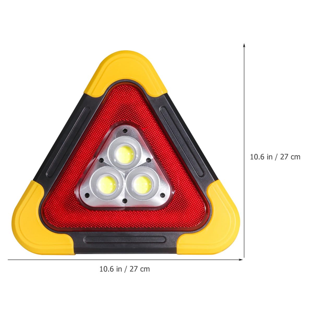 Señal de Advertencia Triangular Reflectante Grande Luz LED para Coche, Trípode de Seguridad Portátil Abs Resistente, Luz de Emergencia para Carretera, Camping y Reparación