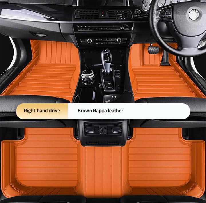 Image of MINANSH 9D Car Floor Mats Compatible with Baleno, Tan