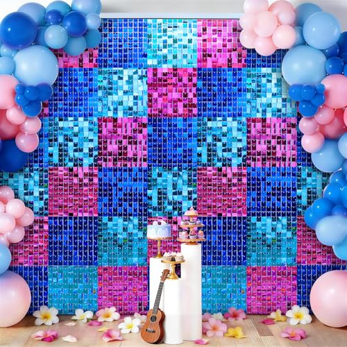 Bupelo Hawaiian Luau Shimmer Wall Backdrop 24 Pzas miniatura 3