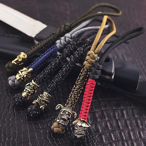 Miniatura 7 de Cuentas de cuerda de paracaídas hechas a mano, accesorios dorados antiguos para colgante, hebilla, cordón, cremallera, pulseras de paracaídas, dije