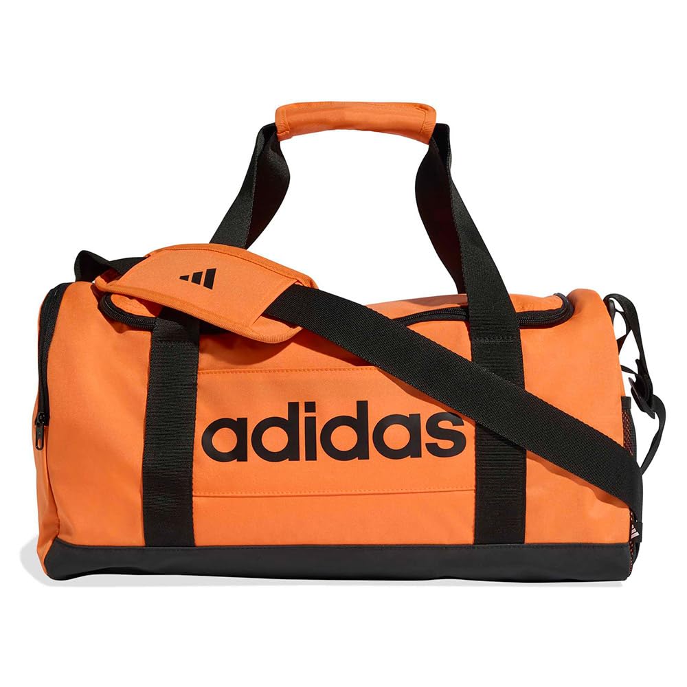 adidas Mixte Essentials Linear Duffel Bag, Pure Orange/black, One size