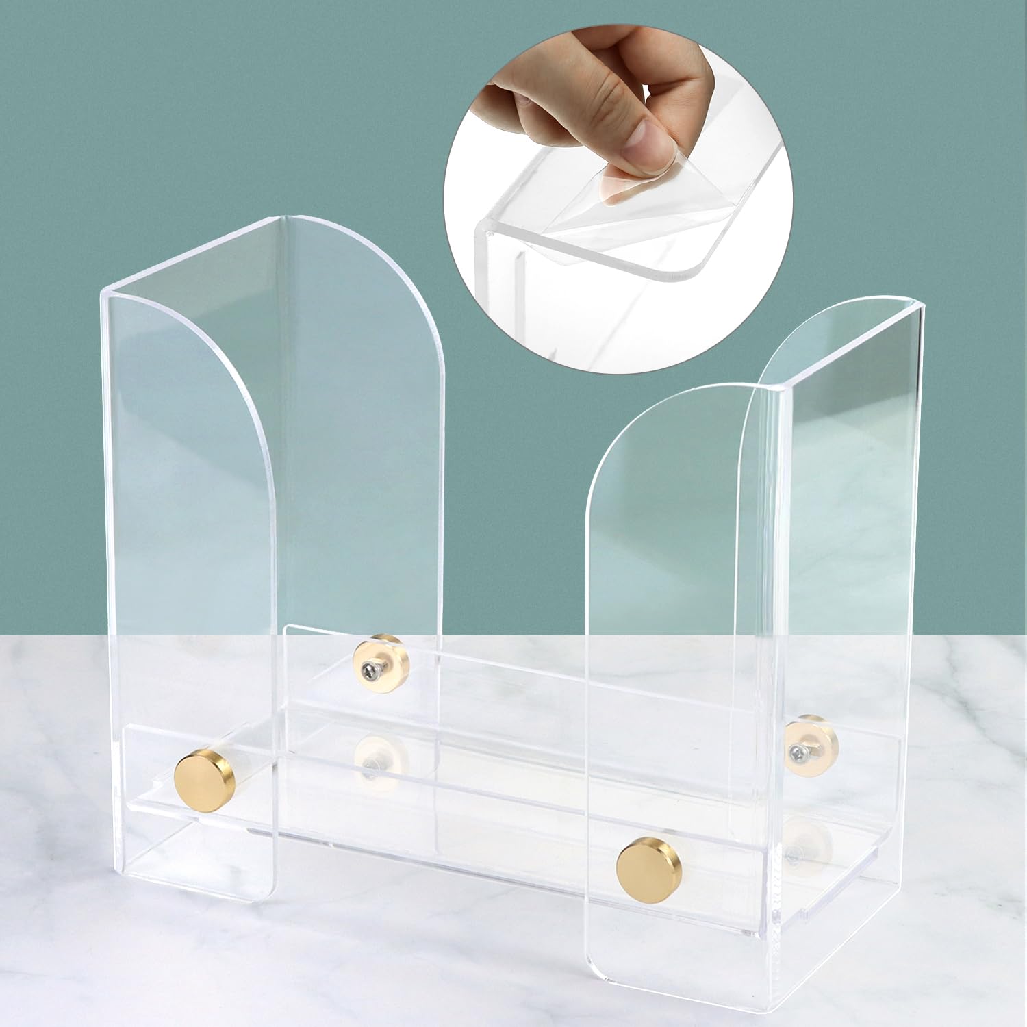 QWORK® Porte-Serviettes en Papier Acrylique, Distributeur de Serviettes en Papier Transparent, pour Cuisine, Restaurant, Salle de Bain
