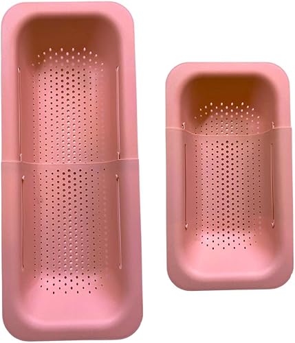 AHASON'S Colador ajustable sobre el fregadero, colador de cesta de drenaje para fregadero de cocina, 3 en 1, enjuague, drenaje, seco, grado