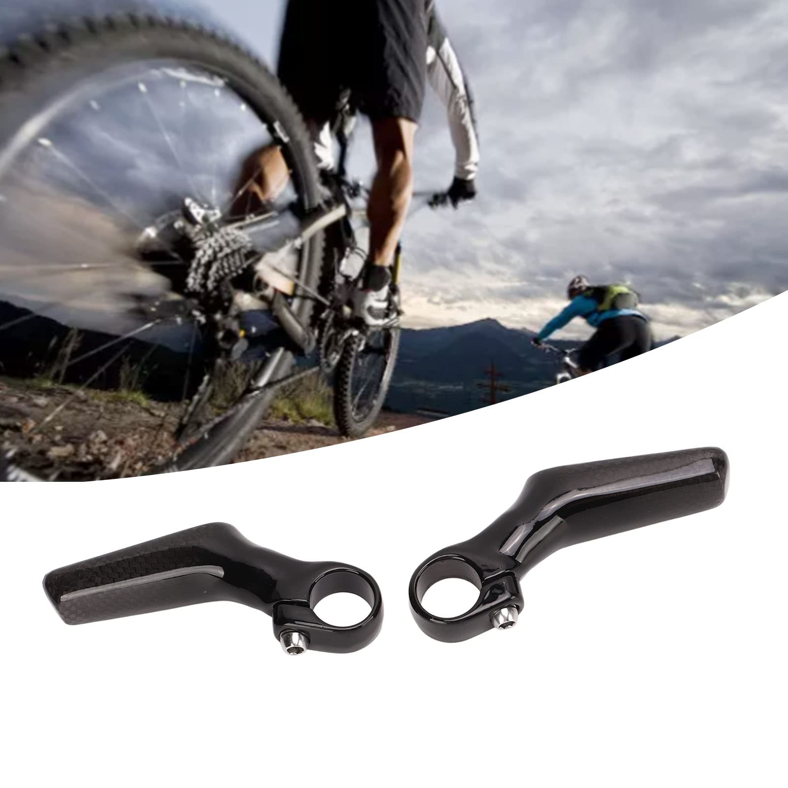 Embouts De Guidon VTT Noir – Set De 2 Extrémités Alu/caoutchouc + Outil Lumière