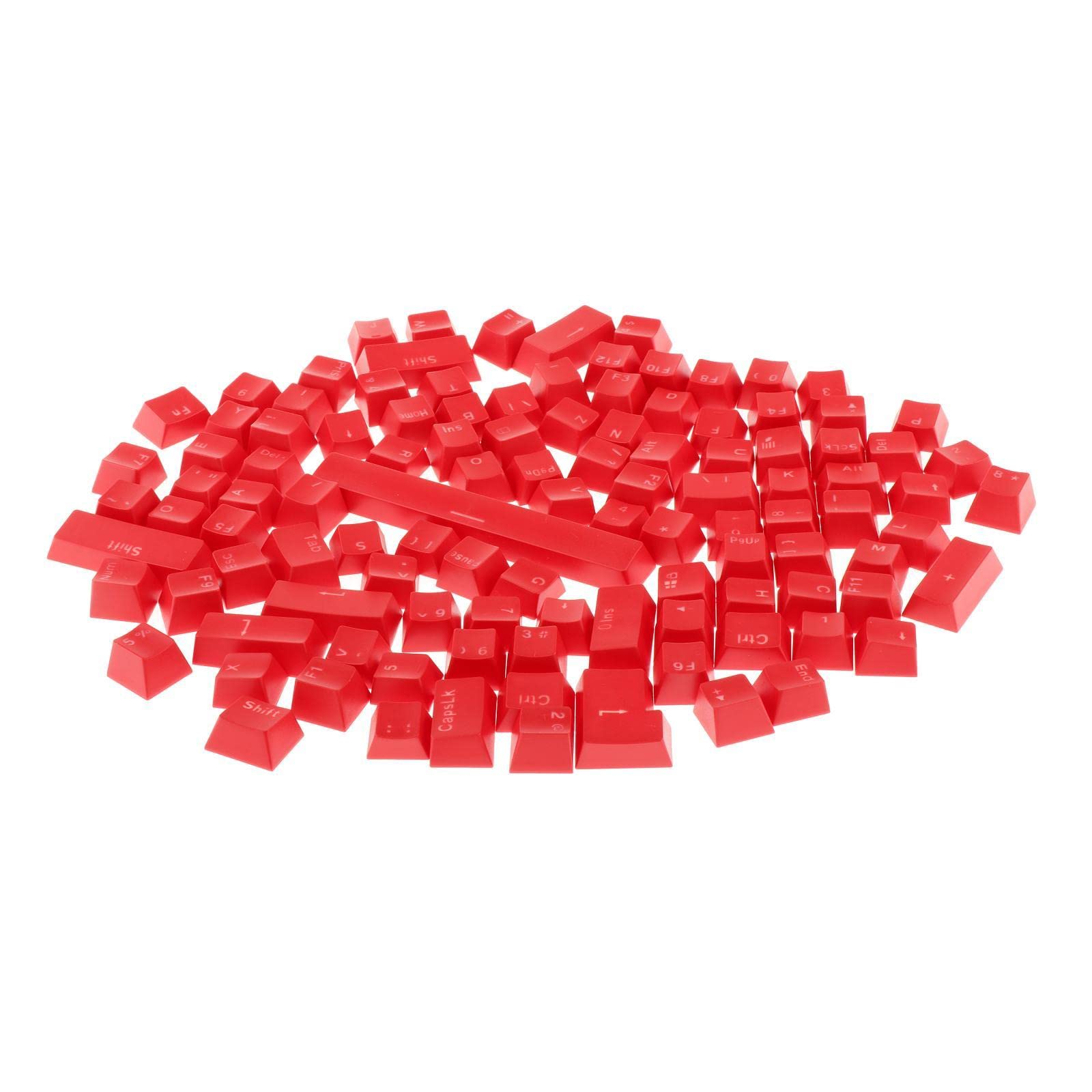 108-Key ABS Translucent Keycaps Key Cap for Mechanical Keyboard Red-image-33