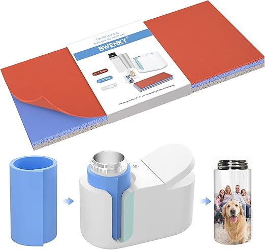 Sublimation Tumbler Wrap Compatible with Cricut Mug Press Tumbler Heat Press Machine 3 Thicknesses for Sublimation Tumblers Blanks Products Mug Press Attachment 10 x 4.7 Sublimation Wraps