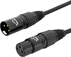 Cabos & Plugs - Cabo XLR Macho - XLR Fêmea Microfone Balanceado (1m)