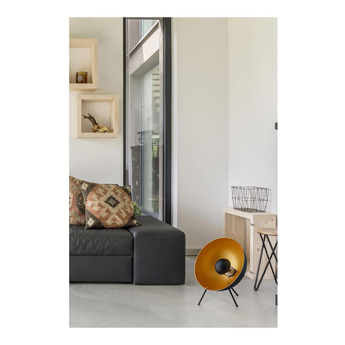 Lampe industrielle métal Néotine salon 50 cm éclairage tamisé