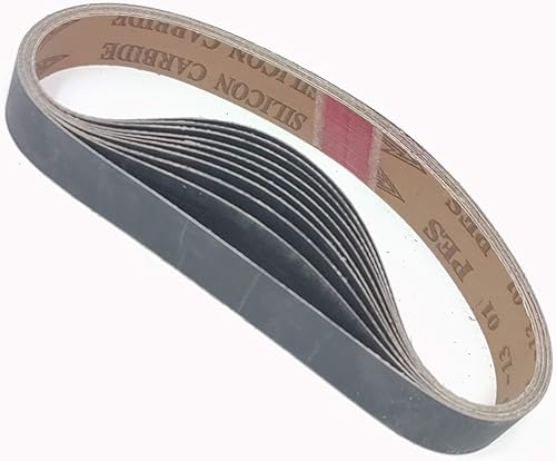 Cinturones de carburo de silicio de 1 18 x 21 (10 unidades)  Elige grano o cuero con compuesto de pulido  Se adapta a lijadoras Makita y CRL 9031M disponible en Yaxa Colombia