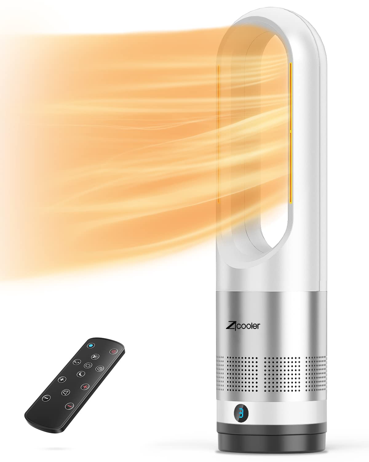 Zicooler Space Heater, 1000W Fast Heating Ceramic Electric Heater, 11 Modes, Overheating & Tip