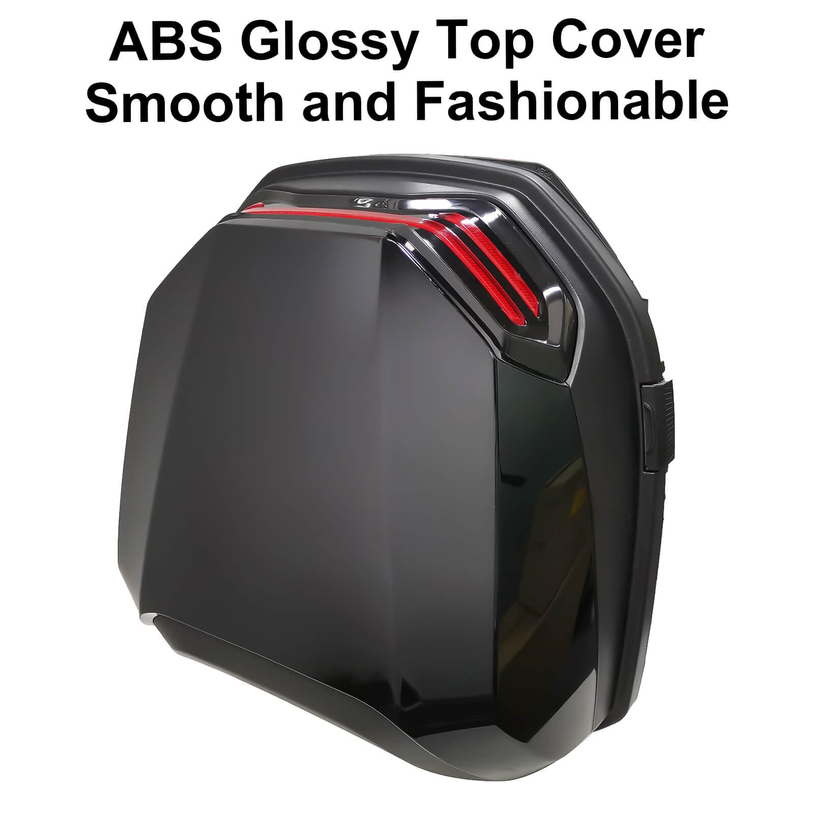 Motorradkoffer Topcase Wasserdicht Helmkoffer mit Sicherheitsschloss für Roller Motorrad Scooter Schwarz