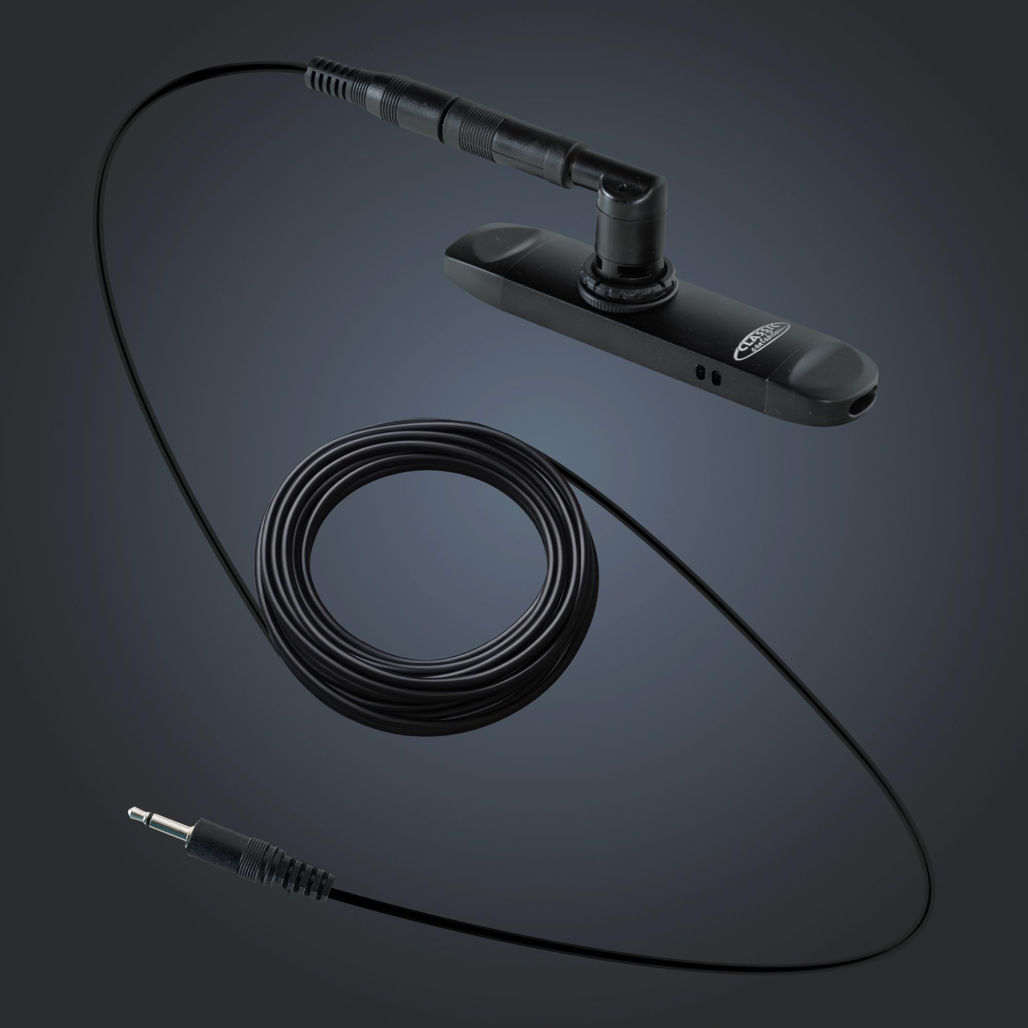 Classic Cantabile KAE1 E-Kazoo - instrument électrique en aluminium noir - avec micro, 2 embouts, réglage de membrane, 5 membranes de rechange & câble 3 m - pour scène, studio & sons créatifs