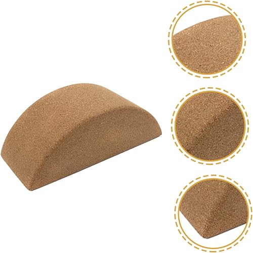 Miniatura 4 de VOSAREA Bloque de yoga de corcho de alta densidad antideslizante con forma de media luna para fuerza muscular central y equilibrio, herramienta de