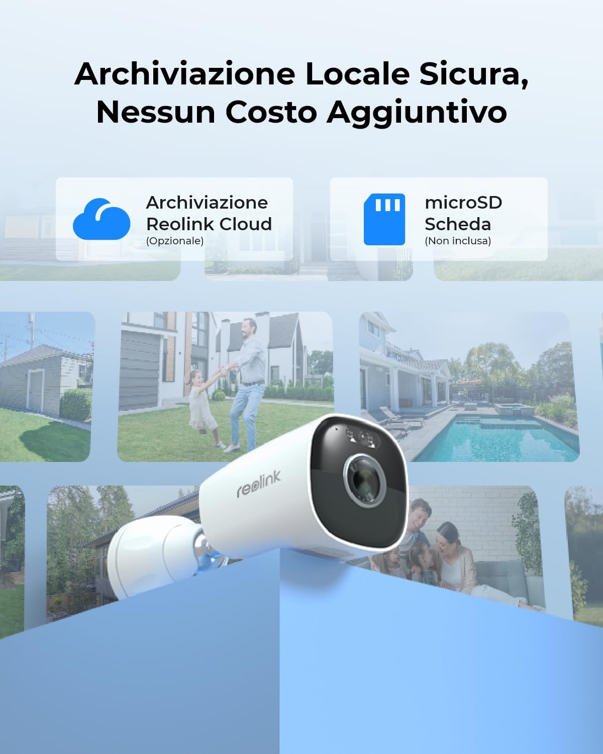 Reolink 5MP Telecamera Solare da Esterno Senza Fili con Batteria e Faretti | Videosorveglianza WiFi Esterno, Rilevamento Smart, Audio a 2 Vie, Sirena, microSD e Cloud, Alexa, Eco Pro + Pannello Solare