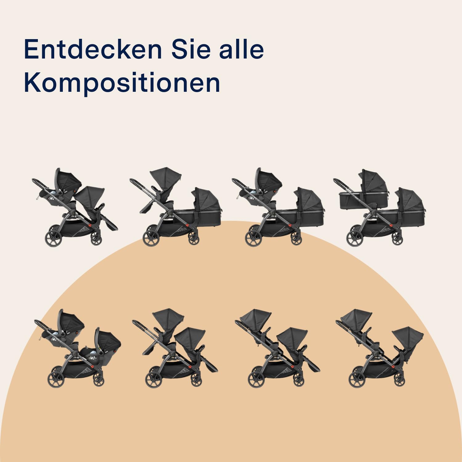 PEG Double Adapters Ypsi/Z4 - Doppeladapter für Peg Perego Ypsi und Z4 Buggys