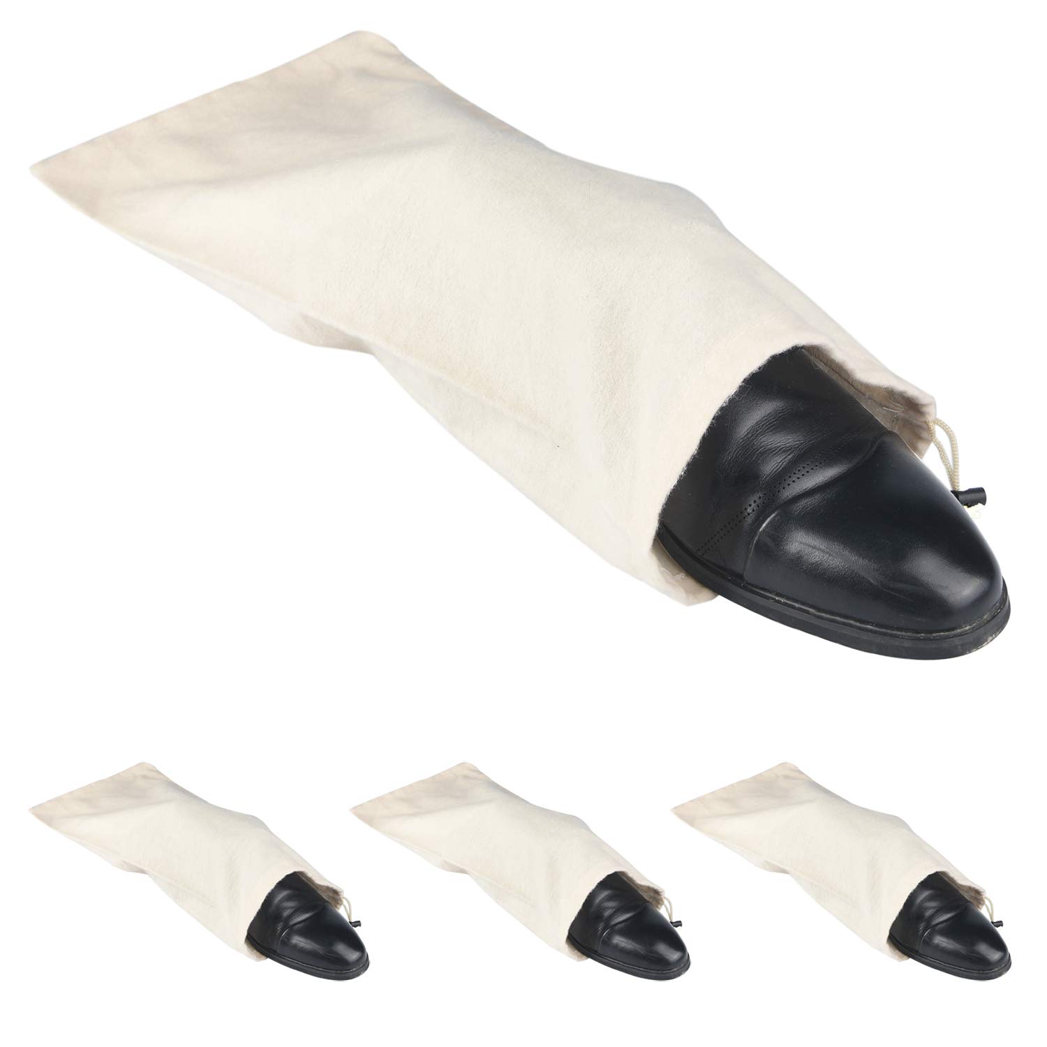 PlasMallerShoe Storage Bags 100% Cotton with Drawstring for Men and Women for Travel Protecting and Storing Shoes