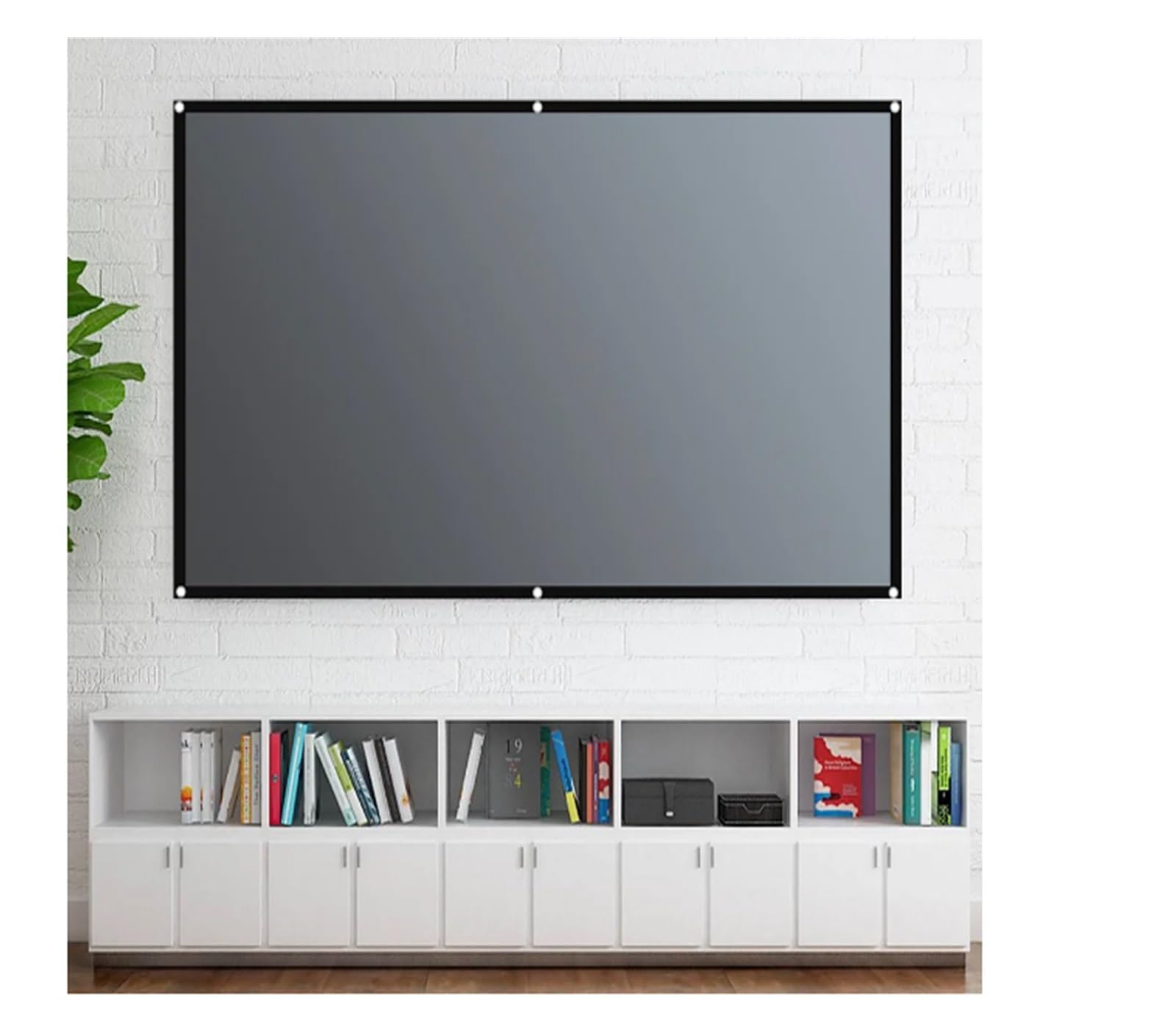 Telo Proiettore, Schermo for proiettore ad alta luminosità riflettente Meta Home Outdoor Office(120 inch)