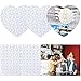Sadocom - Set di 6 pezzi di puzzle in bianco sublimazione Jigsaw Puzzle personalizzati per foto a forma di rettangolo e cuore, stampa a trasferimento di calore fai da te