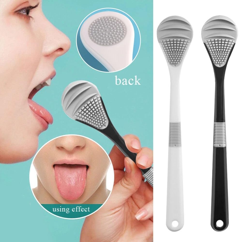 COOKVITA Tongue Cleaner for Adults Silicone Tongue Scraper | Soft Tounge & Tung Cleaner | Fan Shape Tongue Brush Helps Fight Bad Breath | Tough Tongue Cleaner for Baby, Kids, Women, Men (1 pcs) 4