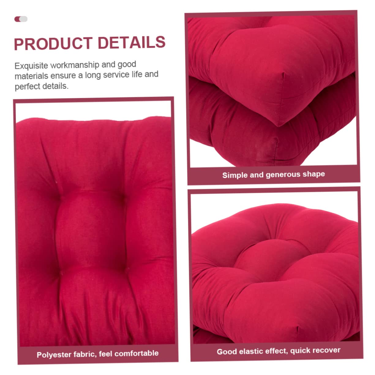 OUNONA Sitzkissen Ergonomisch U-förmige, Rot, aus Polyester