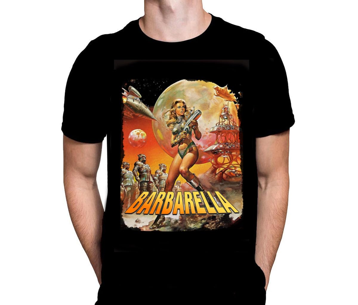 Wild Star Hearts WSH - Barbarella - Fantasy Space Adventure Film Movie Merch Graphic Tee Black