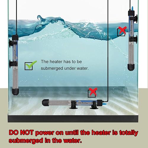 Miniatura 4 de Mylivell Calentador de acuario de 25 W, 50 W, 100 W, 200 W, 300 W, termostato automático sumergible, calentador de tanque de peces, calentador de