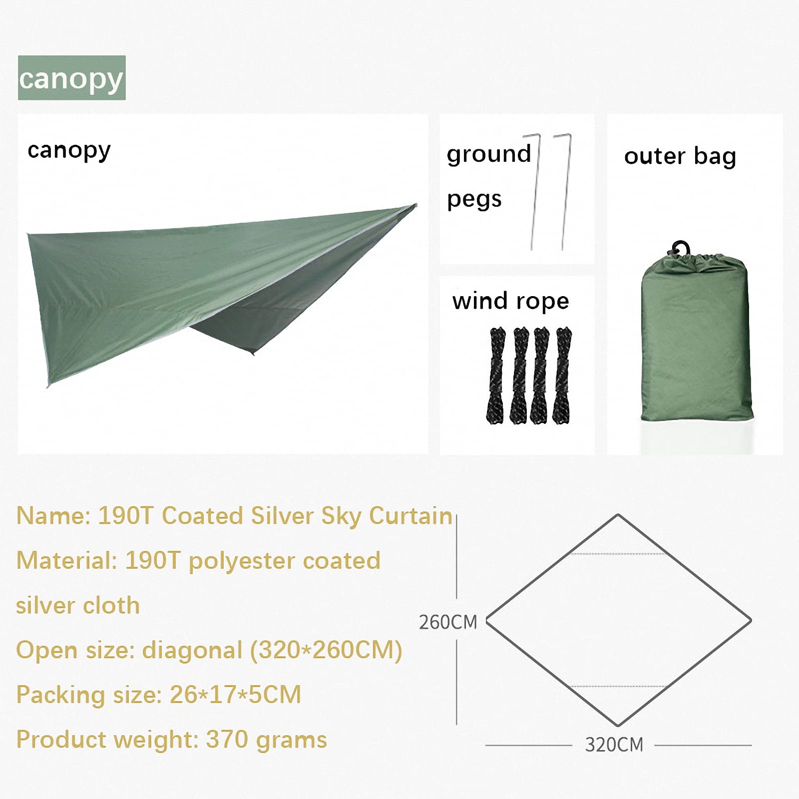 Amaca da Campeggio con zanzariera+Set baldacchino,Amaca Portatile Esterno ad Apertura Rapida,tettuccio Parasole a Prova di Pioggia, per Picnic,Viaggi,Escursioni,Trekking