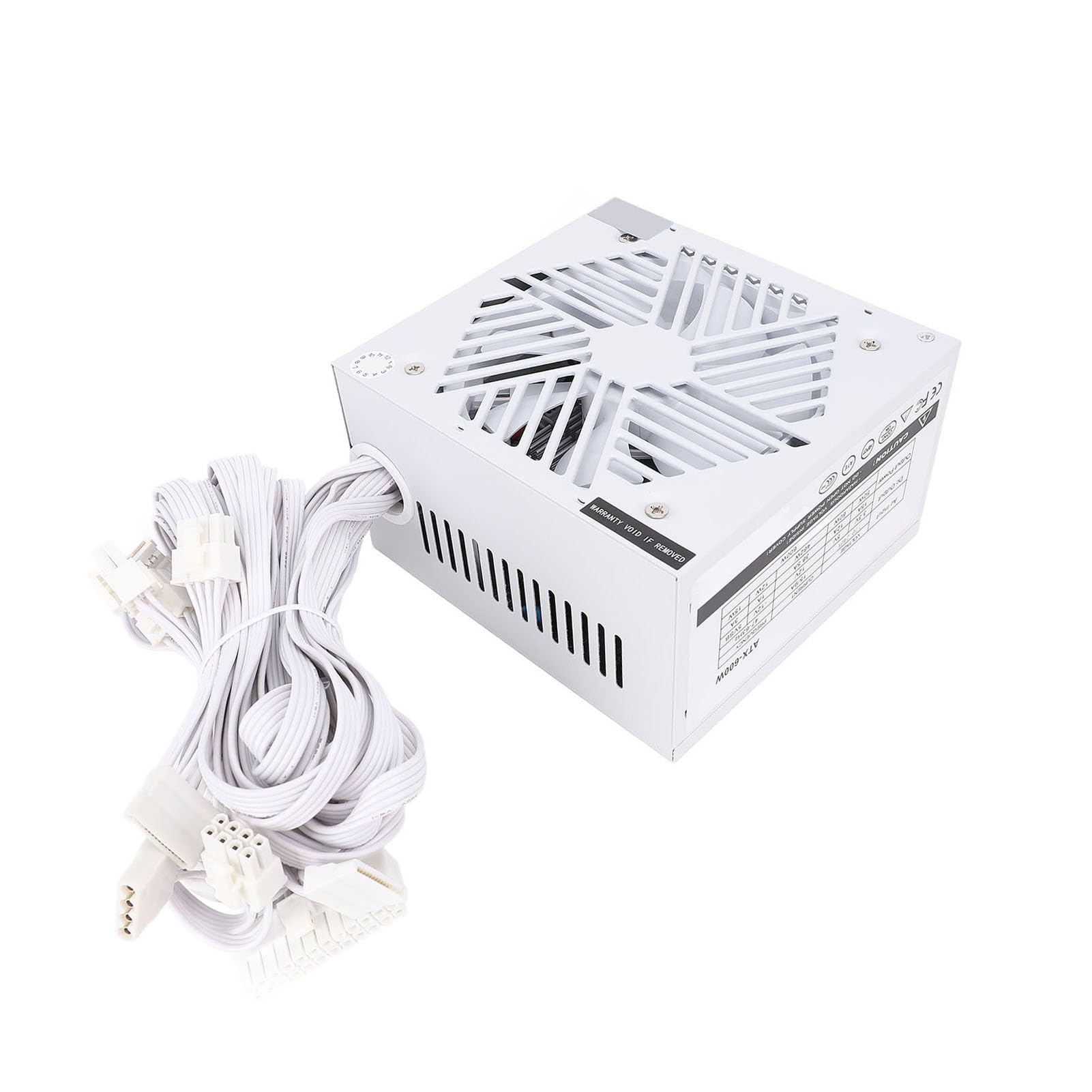 Modułowy Zasilacz ATX 600 W do Komputerów do Gier Wysokowydajna Pojedyncza Szyna 12 V z Chłodzeniem Niezawodny Zasilacz Komputerowy Stacji Roboczych i Zestawów Gier