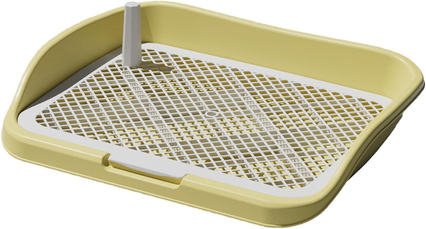 Pee Pad Holder Dog Toilet Indoor Dog Potty Tray Training Pad Dog Potty Tray for Living Room Bedroom Household Garden, Yellow