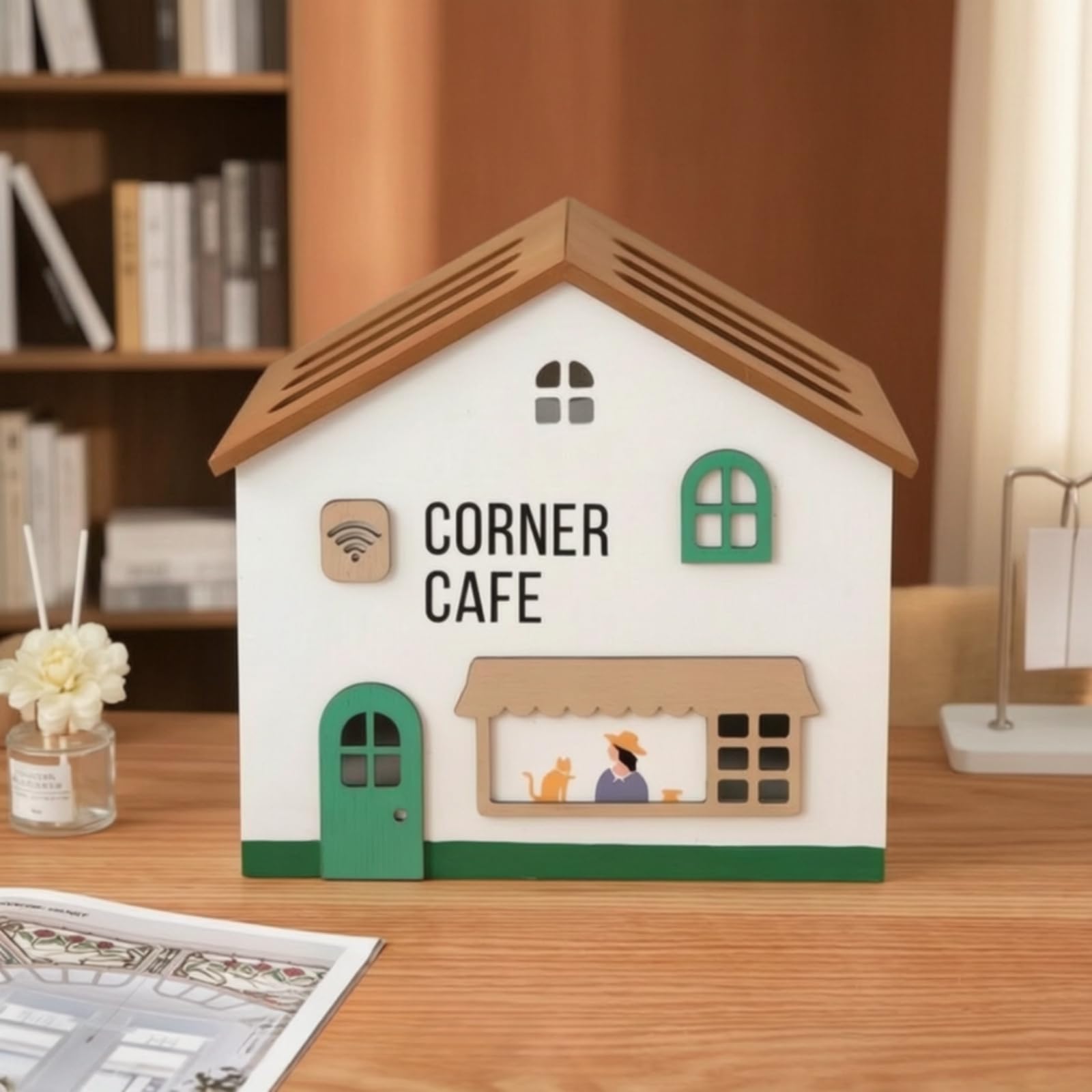 Scatola Organizer per Cavi Resistente | In Legno, Decorativo, Organizzatore per cavo Coperchio