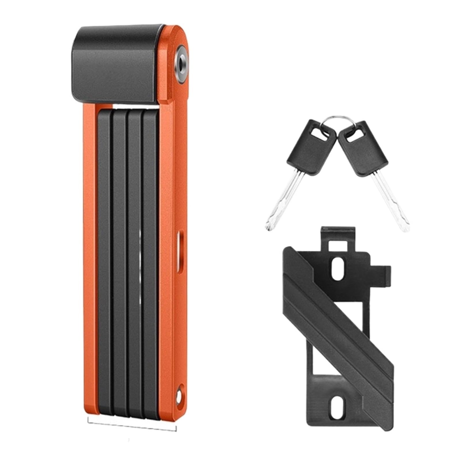 Motorcycle Handlebar Lock Bike Lock Safety Anti-Theft Bicycle Folding Portable Steel MTB Road E-Bike Motorcycle Strong Chain Motorcycle Disc Lock(Orange-80cm)