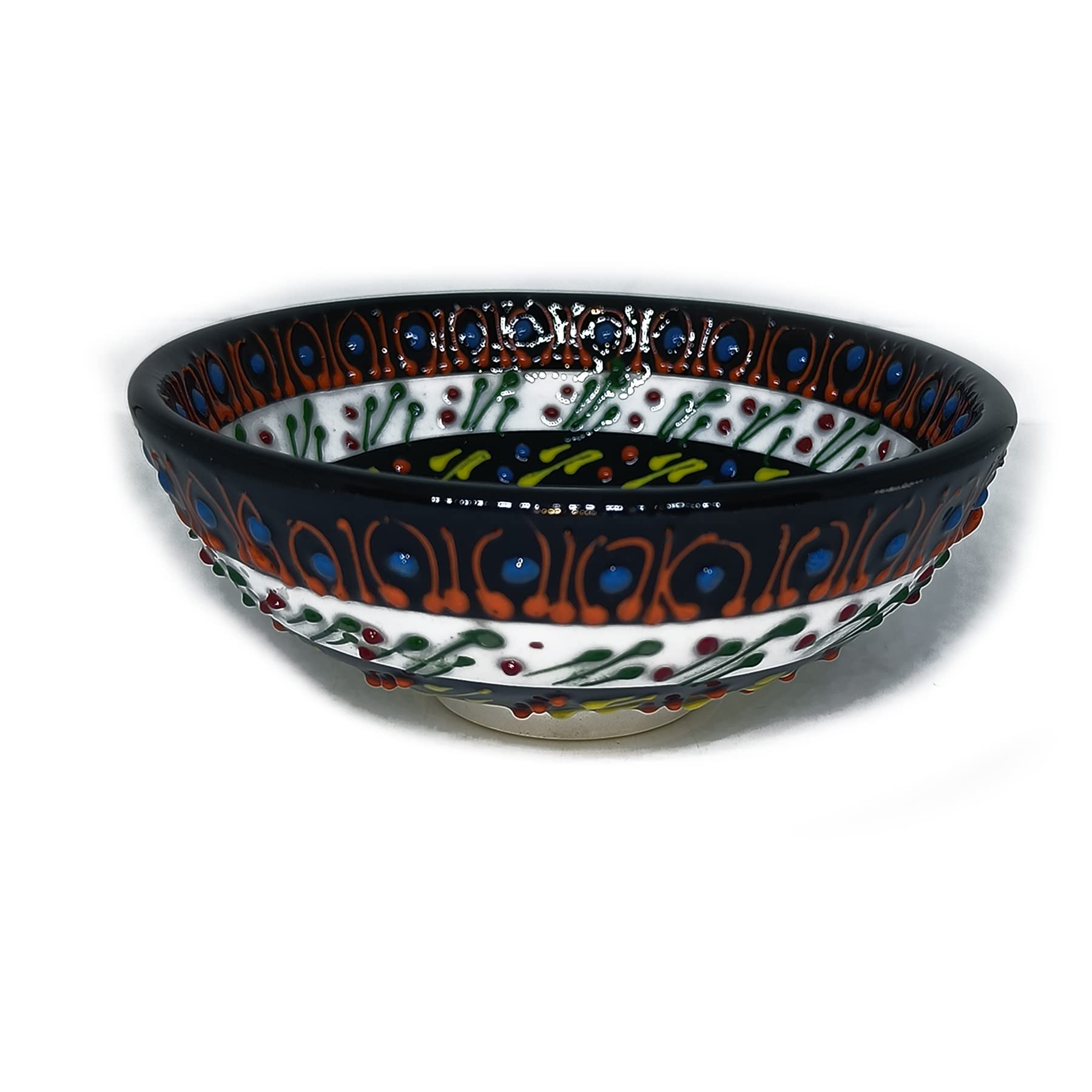 TurkCeramics by OMKAR INTERNATIONAL Handmade Turkish Versatile Ceramic Serveware Multipurpose Decorative Bowl for Kitchen Multicolor…-image-28