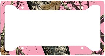 Amazon Com Airstrike Pink Camo License Plate Frame Mossy Oak Car Tag Frame Camo License Plate Holder Pink Break Up Camo Mossy Oak License Plate Frame 30 8013 Automotive