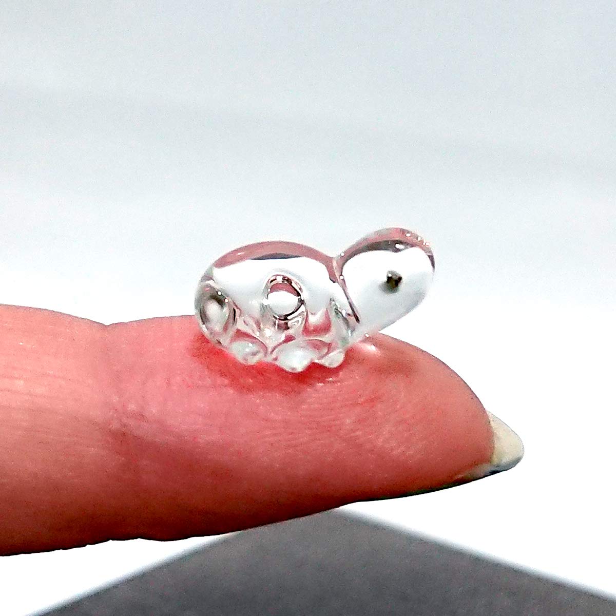 SansukjaiSansukjai Rare Ladybug Tiny Micro Crystal Figurines Hand Blown Clear Glass Art Animals Collectible Gift Home Decor