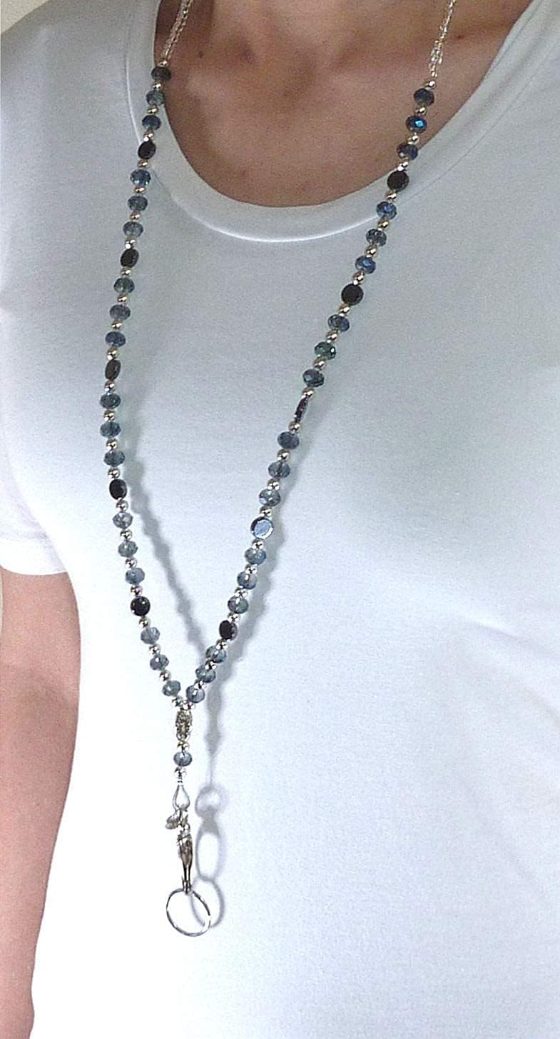 Hidden Hollow Beads Women's Unique Artisitc Beaded Lanyard Strong Breakaway Clasp for ID Badge Card Holder Teacher Cruise Keys Keychain - Image 4