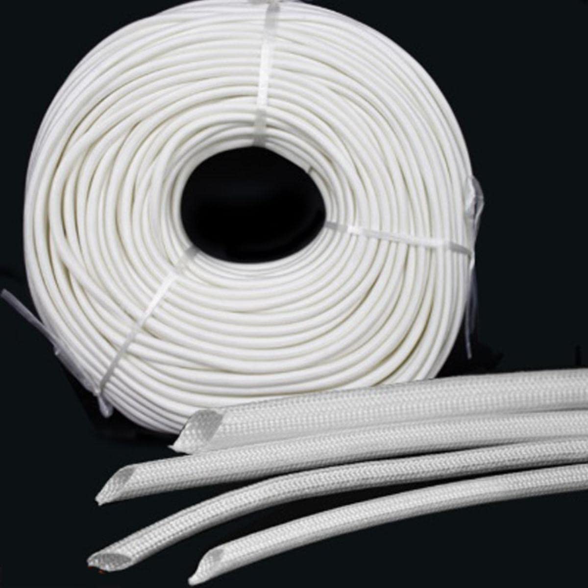 1-10 m, 1-40 mm, 600 °C, wysoka temperatura, plecione, miękkie węże z włókien chemicznych, pleciona tuleja z włókna szklanego, izolacja, ochrona kabla, 10 m, 30 mm