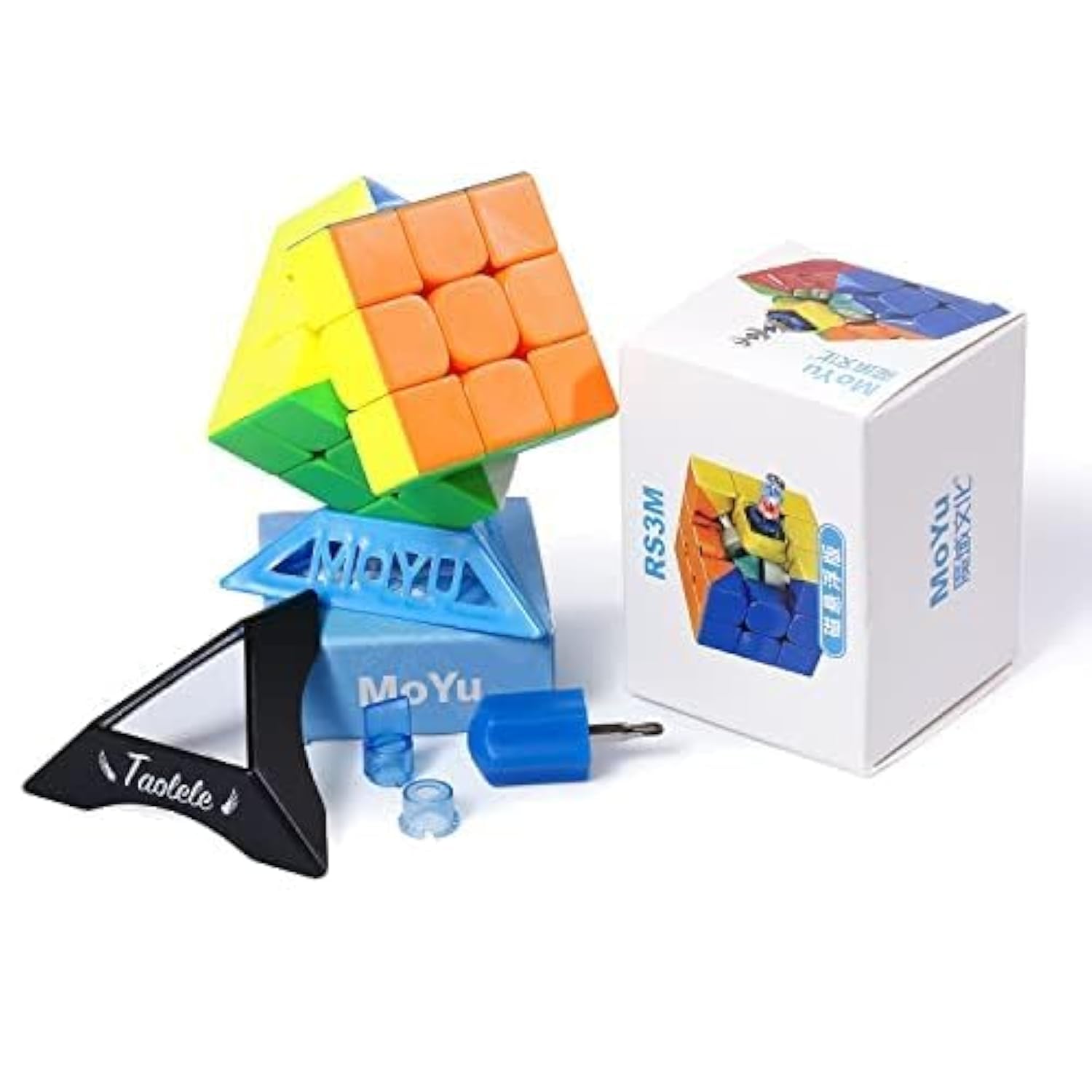 TaoLeLe 3x3 Speed Cube, MOYU RS3M 2021 Maglev Version 3x3 Magic Puzzle Cube Adjustable Elasticity for Smoothly Turning Fast Toys for Magic Cube Enthusiasts