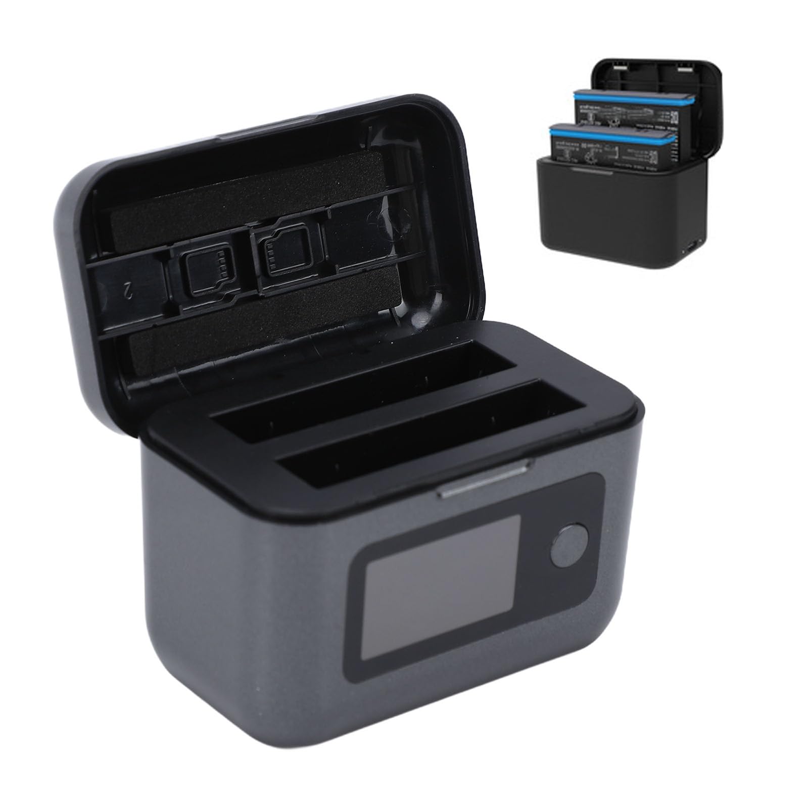 X4 Air Fotocamera Batteria Caricabatterie Doppia Slot 1.47" LCD Hub
