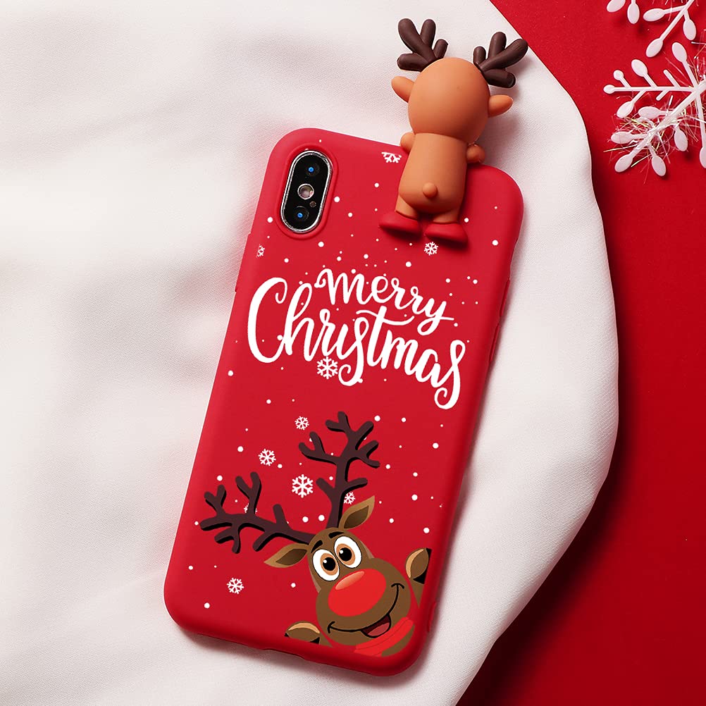 ZhuoFan 2 Pièces Noël Coque Pour IPhone 13 Pro 6,1", Etui En