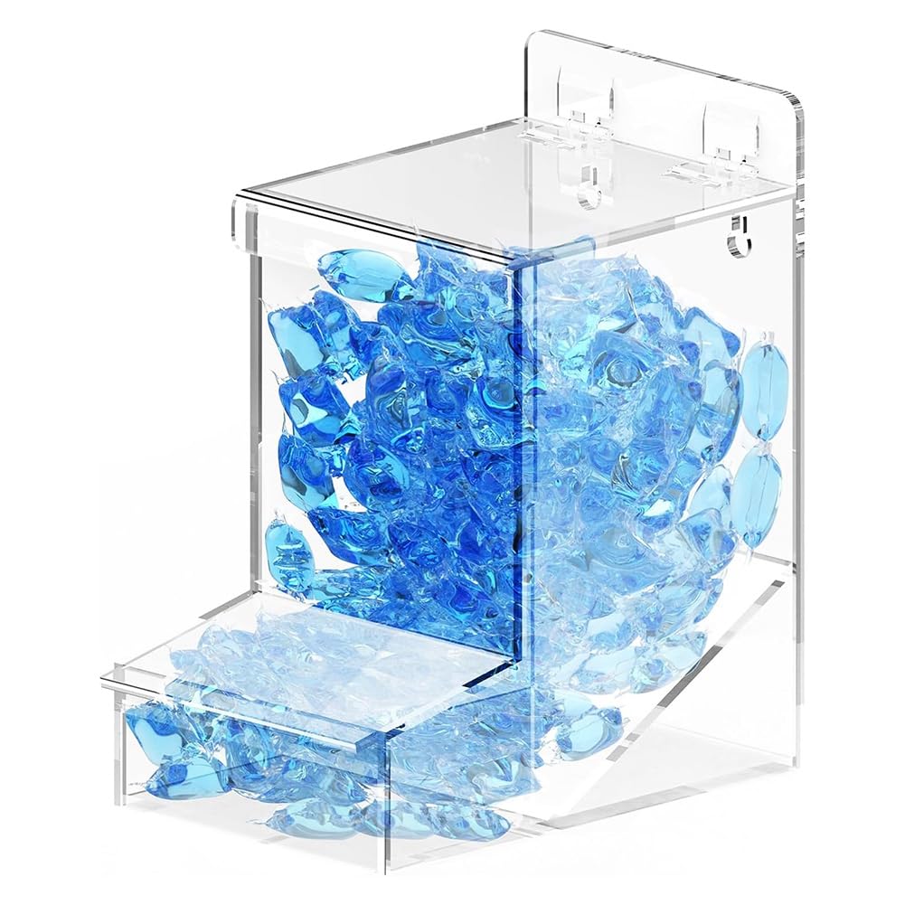 qimoi Laundry Pods Container, Acrylic Laundry Detergent Container Dishwasher Pods Container,Powder Laundry Detergent Container