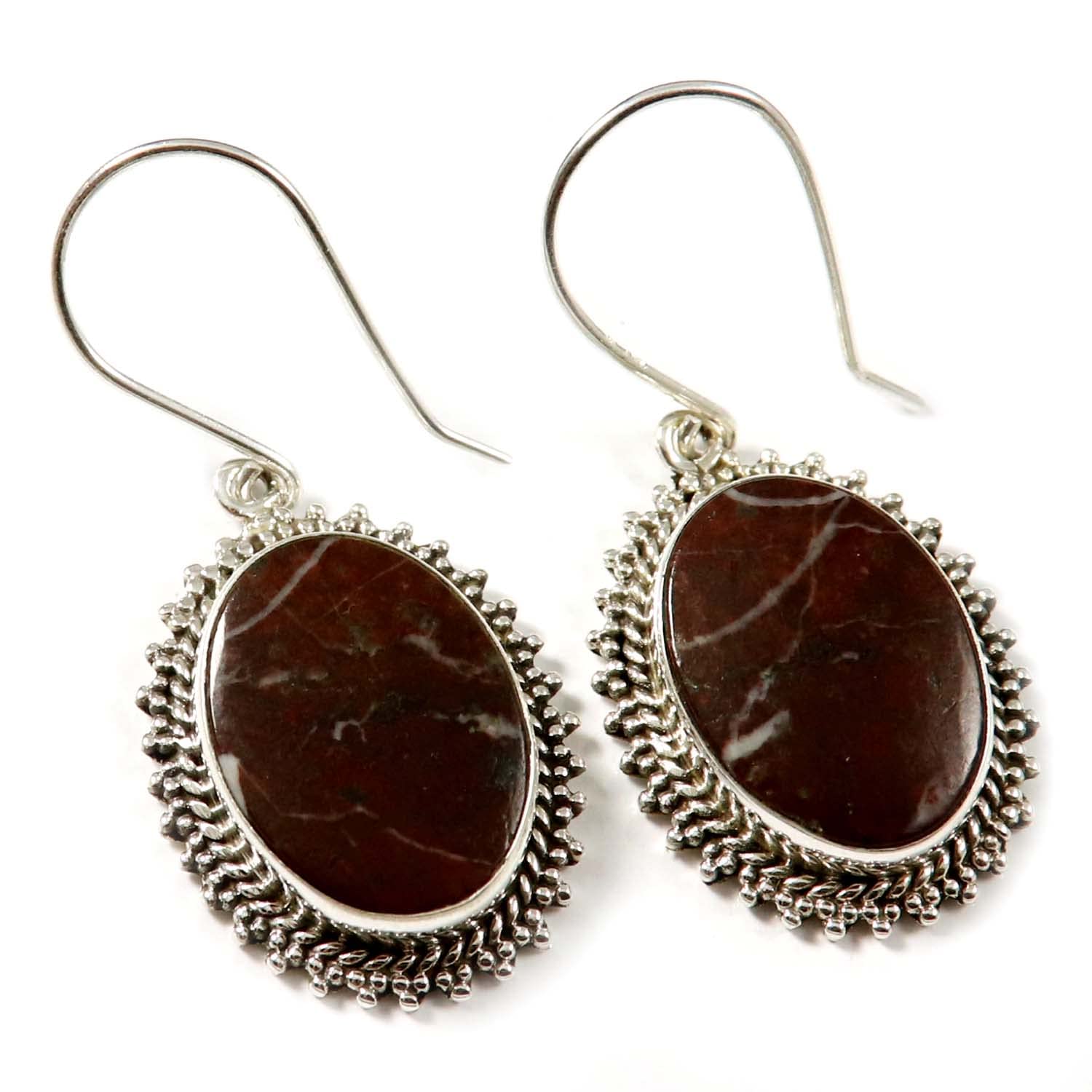 GenericGoyal Impex Women Cocoa Jasper Drop/Dangle Earring Solid 925 Sterling Silver Gemstone Jewelry EQ98