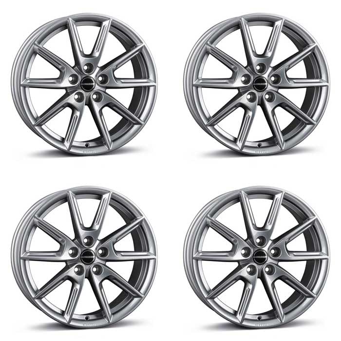 Foro centrale: 4x Cerchi Borbet LX18 8x18 ET48 5x112 grey glossy compatibile con BMW 1er 2er X1 X2