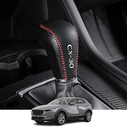 Miniatura 8 de Kakash Accesorios interiores personalizados para Mazda CX-30 2020 2021 2022, cubierta de cuero para palanca de cambios automática, funda de cuero