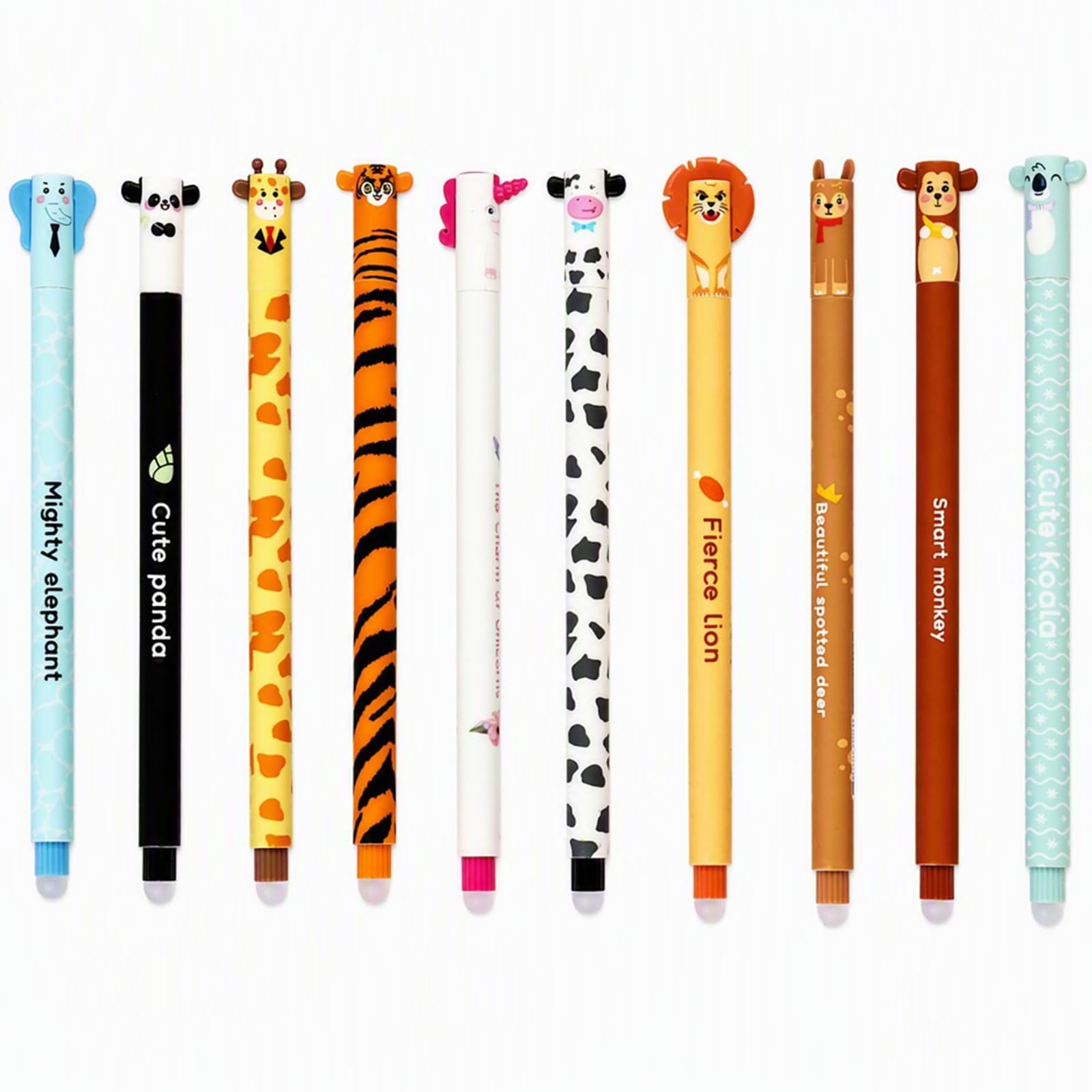 Elovara Set of 10 Erasable Gel Pens 0.7mm Medium Tip,for aged 14 above