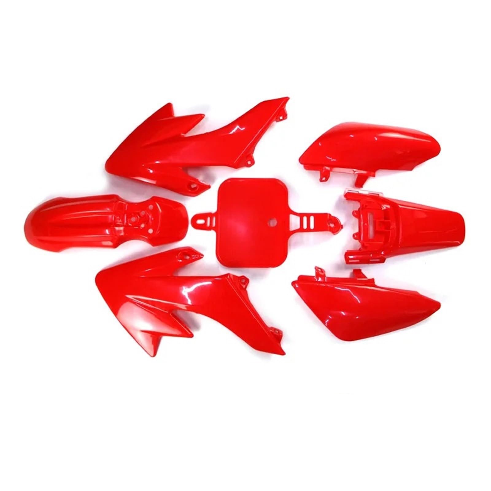 DGHBNP Motorbike Cowls Fit For XR50 CRF50 50cc 70cc 90cc 110cc 125cc 140cc 150cc 160cc Pit Dirt Trail Bike Fairing Fender Kits Hump Tail Fairing(Red)
