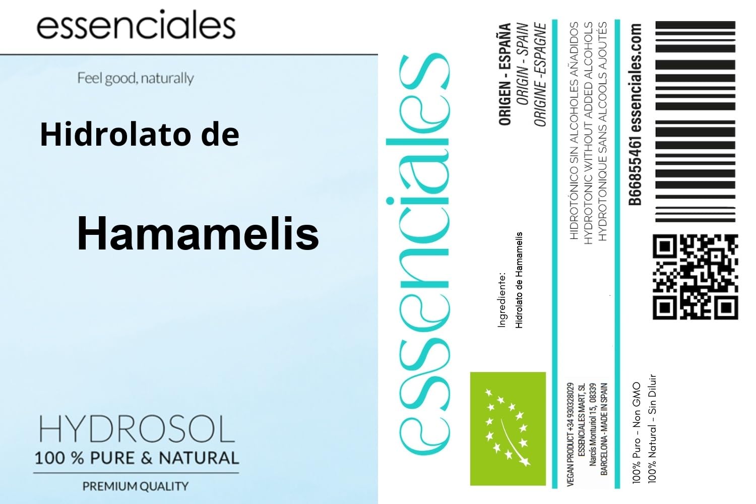 Bio Hamameliswasser 1000ml Ohne Alkohol Witch Hazel Gesichtswasser Toner Anti Pickel Porenverfeinernd Aftershave Vegan Naturkosmetik