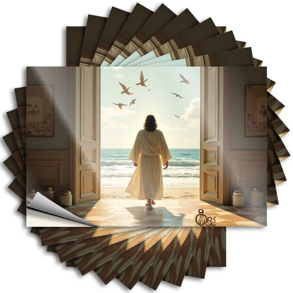 Abipuir Journey to the Sea: A Symbolic Walk Stickers and Car Stickers 10 Car Stickers for Women Car Decals (12 x 18 cm)